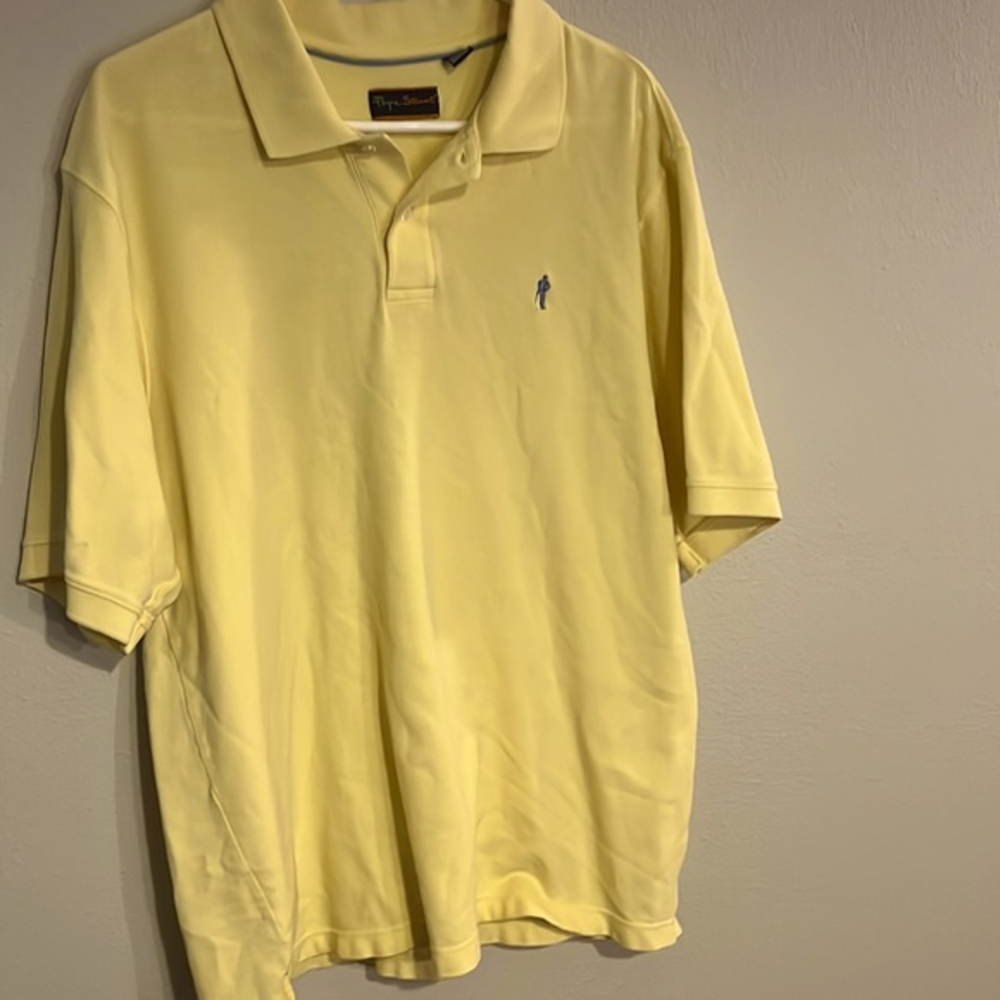 Payne Stewart‎ Polo Shirt Mens L yellow knit